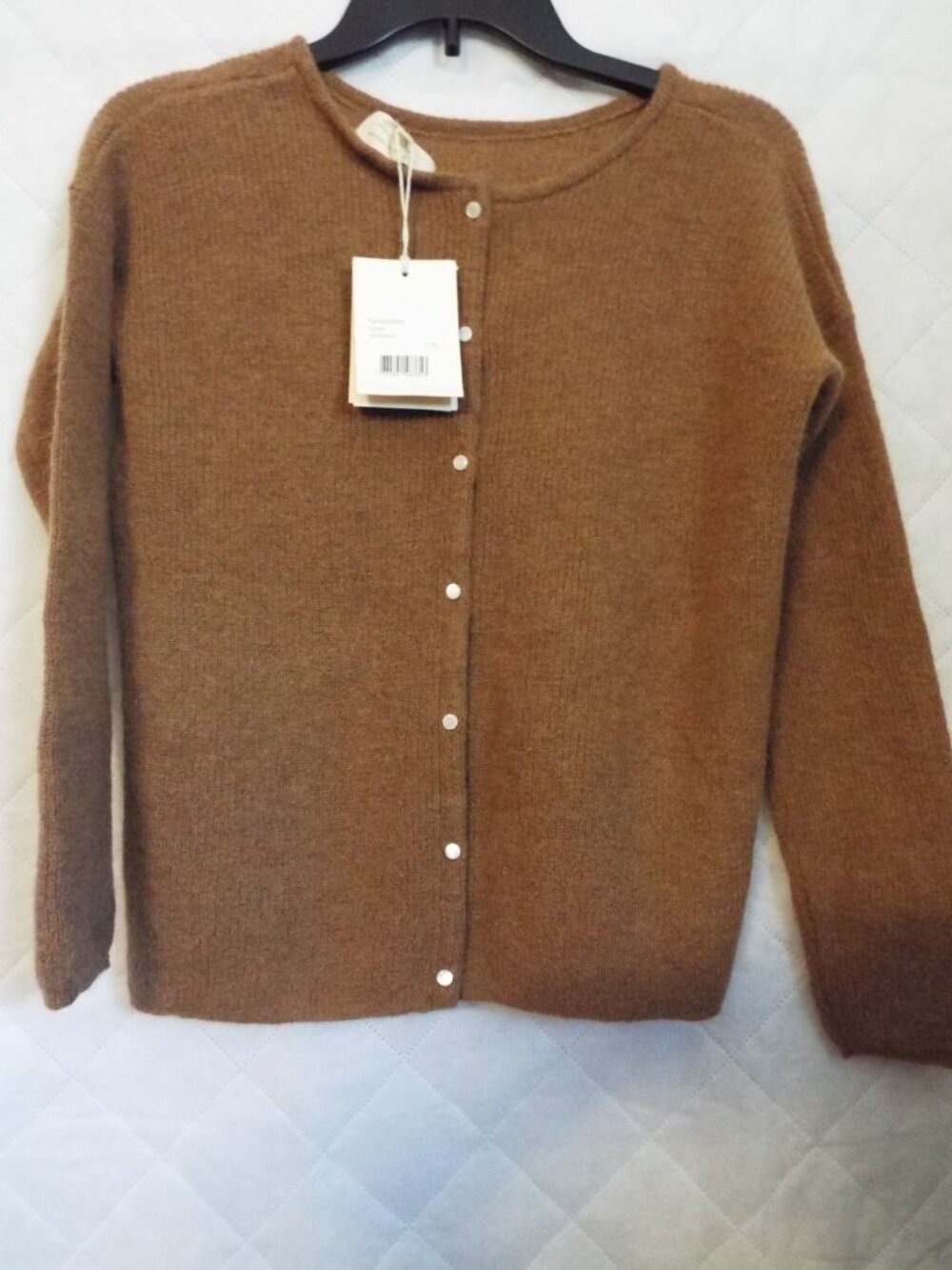 Sezane Warm Caramel Cardigan Sweater Size Extra Small NWT - Picture 2 of 5
